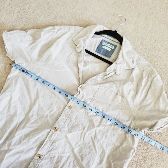 Tenth + Ocean Washable Linen Beach Resort Preppy Bloke Shortsleeve Shirt M - Picture 6 of 8